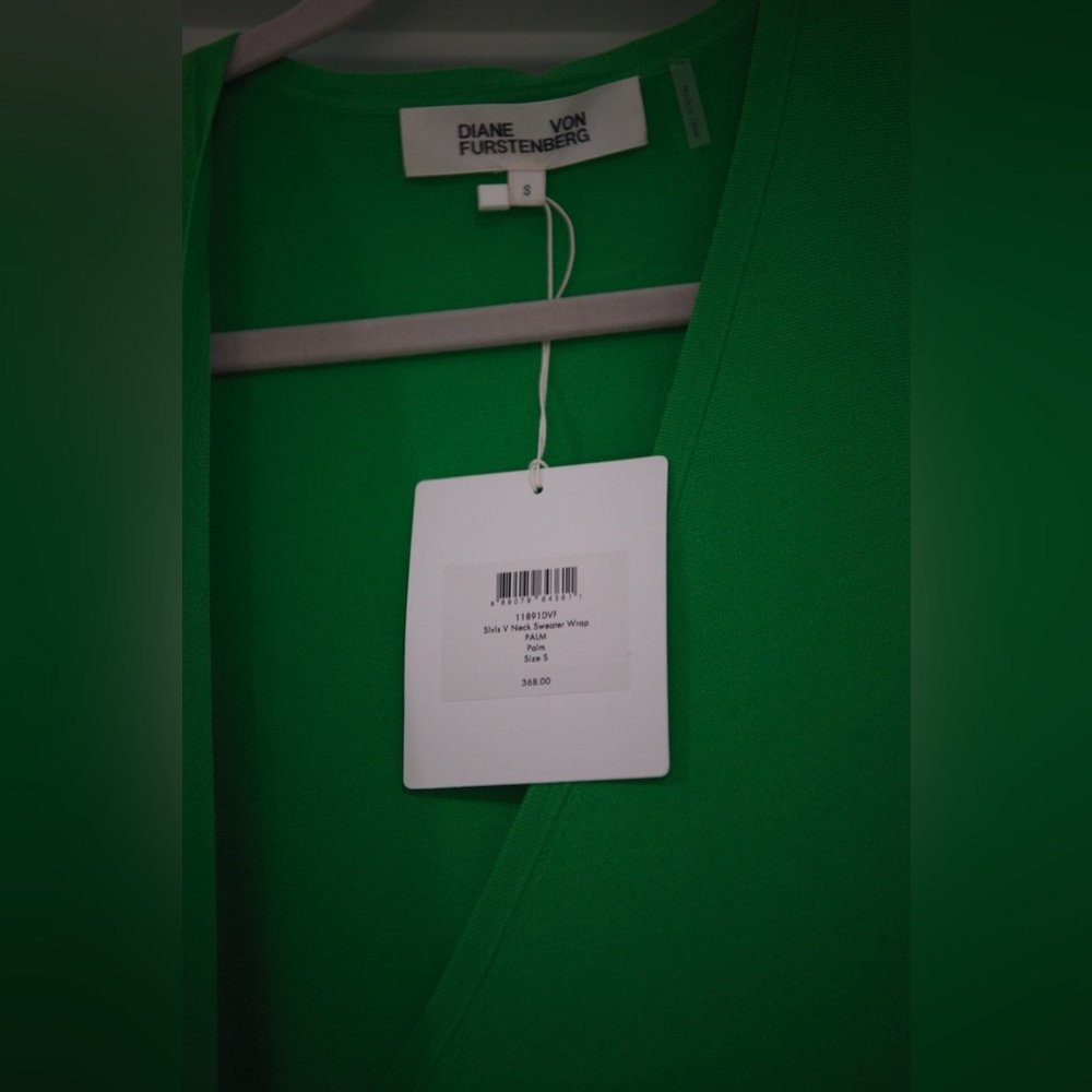 Diane Von Furstenberg Green Wrap Dress - Picture 2 of 5